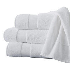 Bath Towel EuroSoft® 25 X 54 Inch Cotton 86% / Polyester 14% White Reusable (12/DZ) D/S MK-1050204