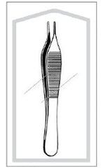 Dressing Forceps Econo Sterile™ Adson 4-3/4 Inch Length Floor / Office Grade Pakistani Stainless Steel Sterile NonLocking Thumb Handle Straight Delicate, Serrated Tips CASE OF 50 MK-1051912