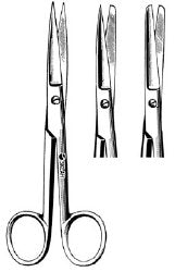 Operating Scissors Econo Sterile™ 4-1/2 Inch Length Floor / Office Grade Pakistani Stainless Steel Sterile Finger Ring Handle Straight Sharp Tip / Sharp Tip CASE OF 25 MK-1053709