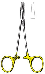 Needle Holder Sklar® TC Baby Webster 4-1/4 Inch Length Straight Smooth Tips Dual Gold Finger Ring Handle Each MK-1056431