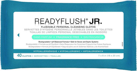 Flushable Personal Wipe ReadyFlush® JR. Soft Pack Unscented 40 Count (40/PK 24PK/CS) MK-1056969