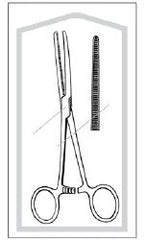 Hemostatic Forceps Econo Sterile™ Rochester-Pean 8-1/2 Inch Length Floor / Office Grade Pakistani Stainless Steel Sterile Locking Finger Ring Handle Curved Serrated Tips CASE OF 25 MK-1062927
