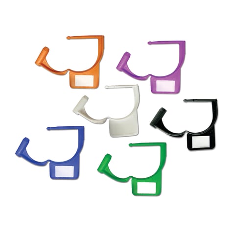 marketlab Write-On Locking TagsWith Writable Section - Assorted Colors 150 / pk