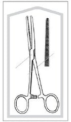 Hemostatic Forceps Econo Sterile™ Rochester-Pean 8-1/2 Inch Length Floor / Office Grade Pakistani Stainless Steel Sterile Locking Finger Ring Handle Curved Serrated Tips CASE OF 50 MK-1063830