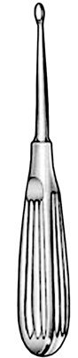 Bone Curette Sklar® Volkmann 6-3/4 Inch Length Flat Smooth Handle Size 0000 Tip Straight Oval Cup Tip Each MK-1065379