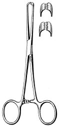 Tissue Forceps Sklar® Allis 12 Inch Length OR / Surgical Grade German Stainless Steel NonSterile Locking Finger Ring Handle Straight 4 X 5 Teeth EACH MK-1074149