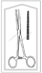 Hemostatic Forceps Econo Sterile™ Rochester-Pean 7-1/4 Inch Length Floor / Office Grade Pakistani Stainless Steel Sterile Locking Finger Ring Handle Straight Serrated Tips CASE OF 25 MK-1075434