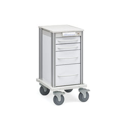MARKET LAB Narrow Pace Cart , 21 • White Frame With Drawers • 17.5"W x 21.25"D x 33"H EACH  ML107685