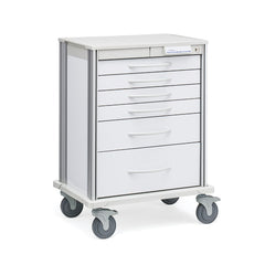 MARKET LAB Pace Cart, 27 • White Frame With Drawers • 29.25"W x 21.25"D x 39.25"H EACH ML107701