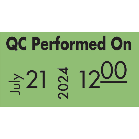 Monarch 1131 Label Gun "QC PERFORMED ON" Labels ,20000 / bx