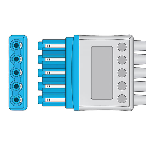 marketlab Philips Compatible ECG Leadwire, 5-Lead M1644A 1 / each