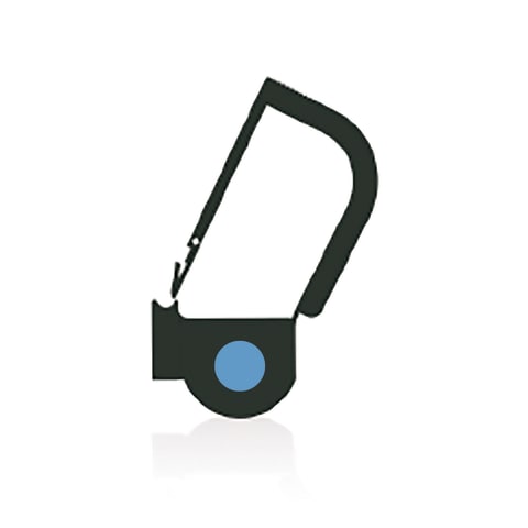 marketlab EasyTwist Padlock Security Tray Tags • With Indicator Dot • 32mmL, Orange 500 / pk