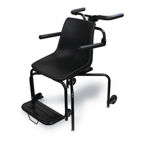 marketlab 550lb Rolling Chair Scale, With AC Adapter • 25.6"W x 31.25"-38.75"D x 37.2"H 1 / each