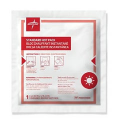 Instant Hot Pack Medline Medium Plastic / Sodium Acetate Disposable  6"X6" (24/CS) MK-1080942