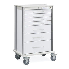 MARKET LAB Pace Cart, 33 • White Frame With Drawer • 29.25"W x 21.25"D x 45.5"H EACH ML108095