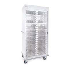 MARKET LAB Insight® Mobile Supply Cart, Double-Width, Double Column with 30 Storage Accessories • 40.6"W x 28.3"D x 80.6"H, EACH ML108168