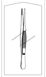 Dressing Forceps Econo Sterile™ 5-1/2 Inch Length Floor / Office Grade Pakistani Stainless Steel Sterile NonLocking Thumb Handle Straight Serrated Tips CASE OF 25 MK-1084315
