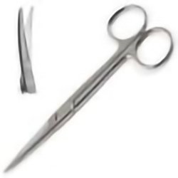Dissecting Scissors Econo Sterile™ Mayo 5-1/2 Inch Length Floor / Office Grade Pakistani Stainless Steel Sterile Finger Ring Handle Curved Blunt Tip / Blunt Tip CASE OF 25 MK-1084322