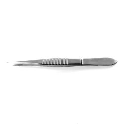 Splinter Forceps Econo Sterile™ 3-1/2 Inch Length Floor / Office Grade Pakistani Stainless Steel Sterile NonLocking Thumb Handle Straight Fine, Pointed Serrated Tips CASE OF 25 MK-1084323