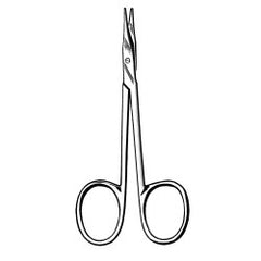 Tenotomy Scissors Econo Sterile™ Stevens 4-1/2 Inch Length Floor / Office Grade Pakistani Stainless Steel Sterile Finger RIng Handle Straight Blunt Tip / Blunt Tip CASE OF 25 MK-1084332