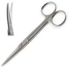 Dissecting Scissors Econo Sterile™ Mayo 6-3/4 Inch Length Floor / Office Grade Pakistani Stainless Steel Sterile Finger Ring Handle Curved Blunt Tip / Blunt Tip CASE OF 25 MK-1084333