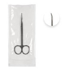 Strabismus Scissors Merit Sterile™ 4-1/2 Inch Length Floor / Office Grade Pakistani Stainless Steel Sterile Finger Ring Handle Straight Blunt Tip / Blunt Tip CASE OF 25 MK-1084338