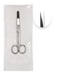 Operating Scissors Merit Sterile™ 4-1/2 Inch Length Floor / Office Grade Pakistani Stainless Steel Sterile Finger Ring Handle Straight Sharp Tip / Sharp Tip CASE OF 25 MK-1084358