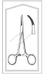 Hemostatic Forceps Merit Sterile™ Kelly 5-1/2 Inch Length Floor / Office Grade Pakistani Stainless Steel Sterile Locking Finger Ring Handle Curved Serrated Tips CASE OF 25 MK-1084421
