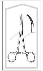 Hemostatic Forceps Merit Sterile™ Kelly 5-1/2 Inch Length Floor / Office Grade Pakistani Stainless Steel Sterile Locking Finger Ring Handle Curved Serrated Tips CASE OF 25 MK-1084421