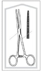 Hemostatic Forceps Econo Sterile™ Rochester-Pean 7-1/4 Inch Length Floor / Office Grade Pakistani Stainless Steel Sterile Locking Finger Ring Handle Curved Serrated Tips CASE OF 25 MK-1084425