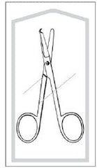 Stitch Scissors Merit Sterile™ Spencer 3-1/2 Inch Length Floor / Office Grade Pakistani Stainless Steel Sterile Finger Ring Handle Straight Blunt Tip / Blunt Tip CASE OF 25 MK-1084435