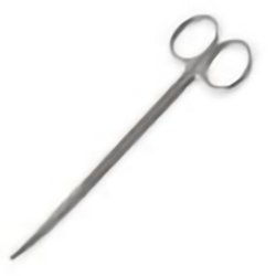 Dissecting Scissors Econo Sterile™ Metzenbaum-Nelson 9 Inch Length Floor / Office Grade Pakistani Stainless Steel Sterile Finger Ring Handle Curved Blunt Tip / Blunt Tip CASE OF 25 MK-1084443