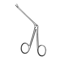 Alligator Forceps Econo Sterile™ Hartmann 3-1/2 Inch Length Floor / Office Grade Pakistani Stainless Steel Sterile NonLocking Finger Ring Handle Straight Serrated Tips CASE OF 25 MK-1084519