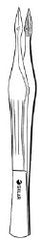 Splinter Forceps Sklar® Walter 4-1/4 Inch Length OR / Surgical Grade German Stainless Steel NonSterile NonLocking Thumb Handle Curved Fine, Pointed Serrated Tips with Groove EACH MK-1092134
