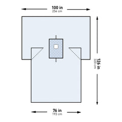 Surgical Drape McKesson Breast Drape 100 W X 76 W X 126 L Inch Sterile STR 100"X76"X126" (10/CS) MK-1101268