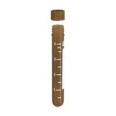 Marketlab Tube with Screw Cap and Skirted Base • 10mL • 79x16mm • Brown pack of 1000 ML110372-BR