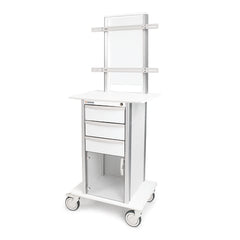 MARKET LAB Insight® Modular Cart with Backboard Insight® Modular Cart with Backboard, 5" Casters • 17.75"W x 23.5"D x 63.563”H  EACH ML110472