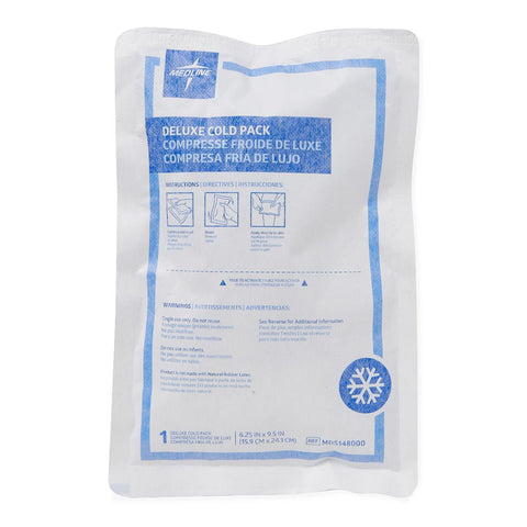 Instant Cold Pack with Cover Medline Deluxe General Purpose 6-1/4 X 9-1/2 Inch Disposable -INSTANT SWEATLESS (24/CS) MK-1105692