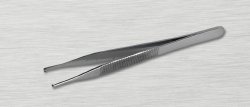 Tissue Forceps Medline® Adson Floor / Office Grade Stainless Steel Sterile NonLocking Thumb Handle Straight 1 X 2 Teeth CASE OF 50 MK-1106251