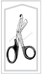 Utility Scissors Econo Sterile™ 5-1/2 Inch Length Floor / Office Grade Pakistani Stainless Steel / Plastic Sterile Black Finger Ring Handle Angled Blunt Tip / Blunt Tip CASE OF 25 MK-1107500