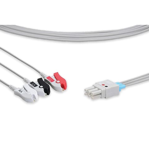 marketlab Essential Reusable ECG Leadwires Spacelabs, 3 Lead Pinch  1 / each