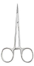 Mosquito Forceps Centurion® Halsted 5 Inch Length Floor / Office Grade Stainless Steel Sterile Locking Finger Ring Handle Curved Delicate, Serrated Tips CASE OF 20 MK-1112219