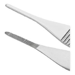 Dressing Forceps Centurion® Adson 4-3/4 Inch Length Floor / Office Grade Stainless Steel Sterile NonLocking Thumb Handle Straight Serrated Tips CASE OF 20 MK-1117513