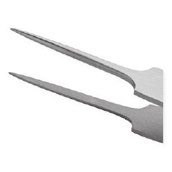 Jeweler Forceps Centurion® Lil' Tips® 4-3/8 Inch Length Floor / Office Grade Stainless Steel Sterile NonLocking Thumb Handle Straight Super Fine, Smooth Tips CASE OF 20 MK-1117518