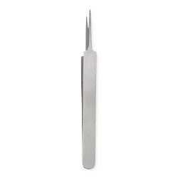 Jeweler Forceps Centurion® Lil' Tips® 4-3/8 Inch Length Floor / Office Grade Stainless Steel Sterile NonLocking Thumb Handle Straight Super Fine, Smooth Tips CASE OF 20 MK-1117518