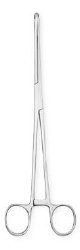 Sponge Forceps Centurion® Foerster 9-1/2 Inch Length Floor / Office Grade Pakistani Stainless Steel Sterile Locking Finger Ring Handle Straight Fenestrated Serrated Oval Tips CASE OF 20 MK-1119703