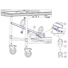 MARKET LEB MR Transport Gurney O2 Holder EACH ML11248