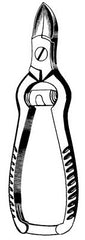 Nail Nipper Econo™ Straight Jaws 4-1/2 Inch Length Pakistan Stainless Steel Box of 12 MK-1126919