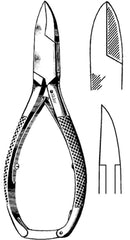 Nail Nipper Econo™ Concave Jaw 5-1/2 Inch Length Pakistan Stainless Steel Box of 12 MK-1129511