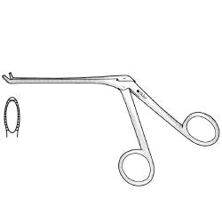 Thru-Cut Forceps Sklar® Blakesley No. 0 OR / Surgical Grade German Stainless Steel NonSterile NonLocking Finger Ring Handle Straight Oval Loop Tips EACH MK-1133898
